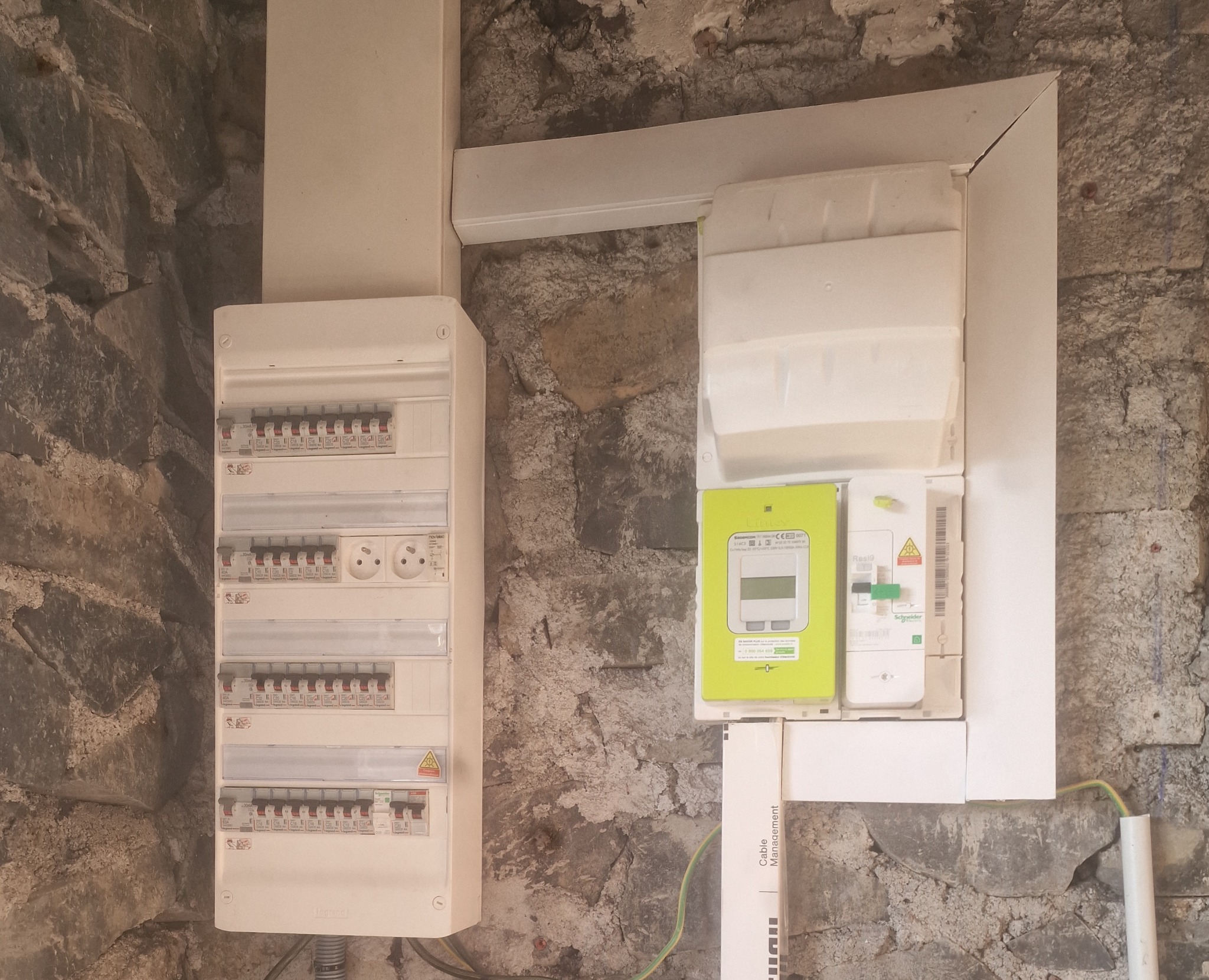 Nouveau tableau électrique + compteur Linky – après travaux