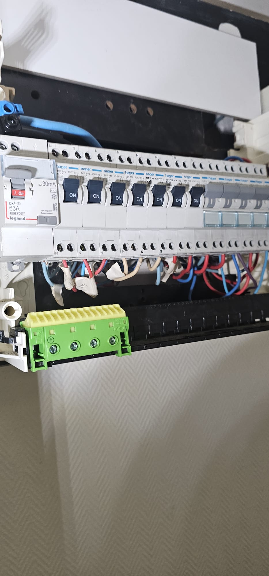 Tableau électrique Hager/Legrand 63A